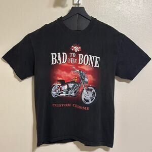 Vintage Biker Flames Black T-Shirt